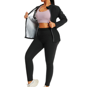 Combinaison de <span class=keywords><strong>sauna</strong></span> amincissante à manches longues en PVC écologique, style populaire, pour la perte de poids et le fitness à domicile, avec fermeture éclair - Product Image 3