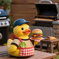 Décoration d'intérieur moderne : Figurine de canard de Hambourg en résine faite à la main, amusante, pour cosplay de serveur, ornements d'intérieur, artisanat pour salon