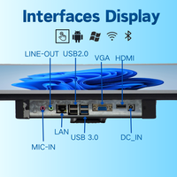 Terminales POS con Pantalla Táctil Capacitiva de 21.5 Pulgadas ODM/OEM, Windows/Android, Caja Registradora de Pared para Restaurantes de Comida Rápida