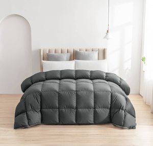 Couette, housse <span class=keywords><strong>de</strong></span> couette couette couette en <span class=keywords><strong>duvet</strong></span> <span class=keywords><strong>de</strong></span> <span class=keywords><strong>canard</strong></span>, toutes saisons 100% coton housse en <span class=keywords><strong>duvet</strong></span>, gris, personnalisation du support - Product Image 1