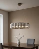 Luminaire suspendu nordique moderne - Lustre rond de luxe en verre fait à la main à LED pour hall d'hôtel ou salon