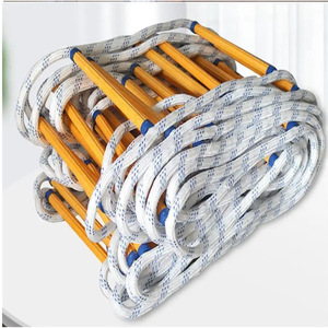Fire Escape Rope Ladder 12ft 10-12 <b>Steps</b> <b>Portable</b> Domestic Use High Capacity 300kg Safety Rescue Gear - Product Image 1