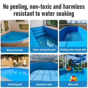 Revestimiento Impermeable Específico para Piscinas, Impermeabilización de Concreto, Pintura Impermeable de Alta Resistencia y Durabilidad para Piscinas y Exteriores - Product Image 3