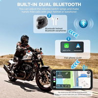 Caméra de moto AHD 2K étanche IP67 6,25 pouces avec enregistrement en boucle, Wifi, GPS, Carplay, Auto, DVR, TPMS, BSD