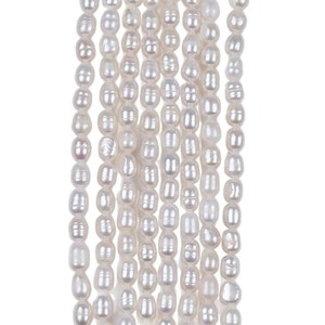 Promoción de Perlas de Agua Dulce Naturales Blancas de 6-7 mm, Cuentas de Arroz para Bisutería, Material Hecho a Mano, Perlas Sueltas en Forma de Arroz - Product Image 4