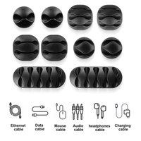 Hot Trending 3-Pack Clips de câble en silicone Bureau Ordinateur Bureau Gestion du cordon en plastique pour organisateur de câble métallique Fil en caoutchouc