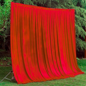 Grosir dekorasi pernikahan sutra susu kustom tirai Satin romantis Panel latar belakang dinding kain latar belakang - Product Image 3