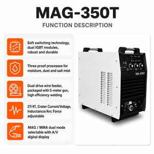 Machine à souder numérique MIG MAG 350A 500A Inverter CO2 à gaz de protection, soudeuse triphasée 380V double IGBT MMA avec démarrage à chaud et fonction Arc Force - Product Image 6
