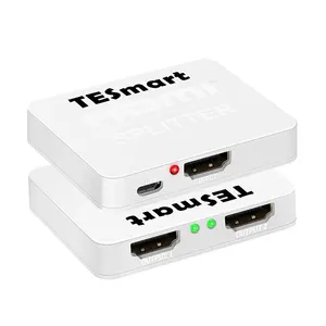 TESmart工厂高品质2端口HDMI分离器4K 1080P 3D切换器1进2出音频视频扩展器1x2 Hdmi分离器