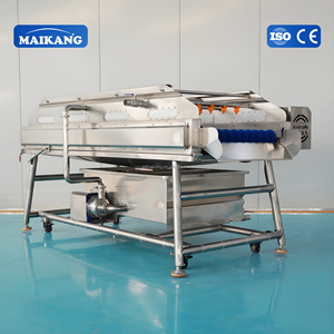 Machine à laver intégrée intelligente à rouleaux brosse et pulvérisation, en acier inoxydable 304 pour légumes-racines et fruits de mer - Product Image 6