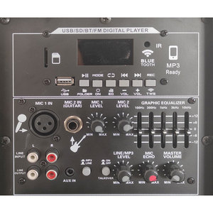 250W 6"+15" Powered Speaker With <b>Bluetooth</b> <b>USB</b> SD Card Stage Use - Product Image 6