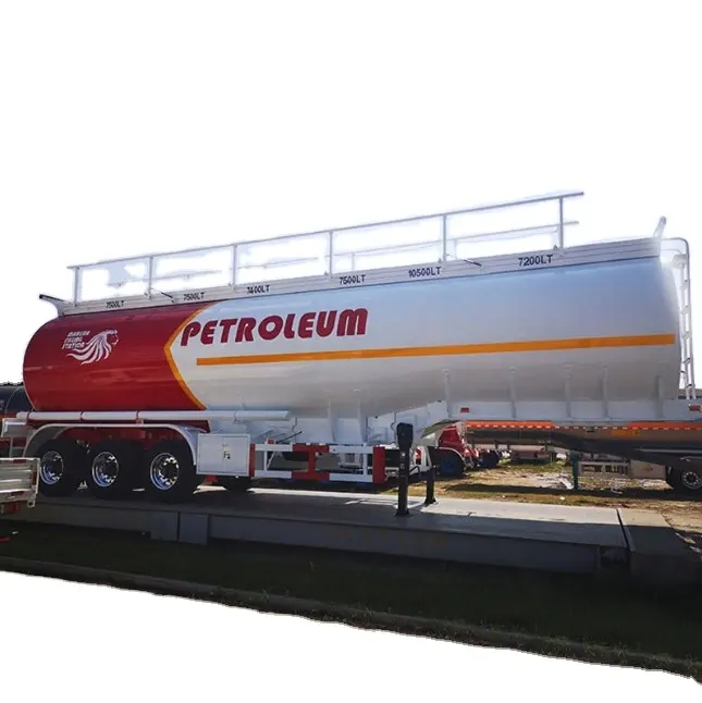 Light tare weight diesel transporting fuel oil tank 3 axle 40cbm aluminum tanker trailer