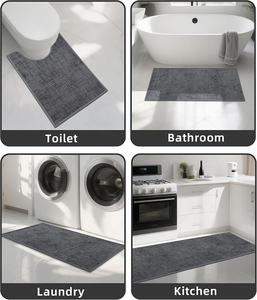 Alfombrilla <span class=keywords><strong>de</strong></span> baño antideslizante, pequeña, absorbente, <span class=keywords><strong>de</strong></span> secado rápido, delgada, para baño, para debajo <span class=keywords><strong>de</strong></span> la puerta, lavable, <span class=keywords><strong>de</strong></span> <span class=keywords><strong>pila</strong></span> baja para fregadero - Product Image 4