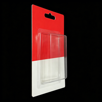 Boîte blister personnalisée anti-rayures avec insert plastique attaché au dos de la carte, emballage de vente au détail suspendu pour l'affichage des gadgets quotidiens