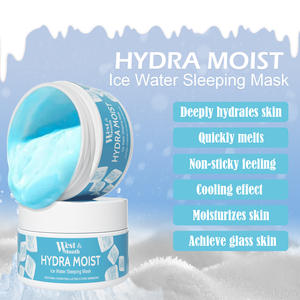Masque de nuit hydratant à l'eau glacée <span class=keywords><strong>Hydra</strong></span> <span class=keywords><strong>Moist</strong></span>, masque de boue blanchissant, réparation nocturne, premiers secours, masque facial hydratant pour femmes - Product Image 6