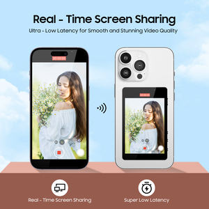 Écran d'affichage pour vlog et selfie, à utiliser avec la caméra arrière du téléphone portable pour prendre des photos ou enregistrer sans fil, avec fonction de mise en miroir pour TikTok et le streaming en direct. - Product Image 3