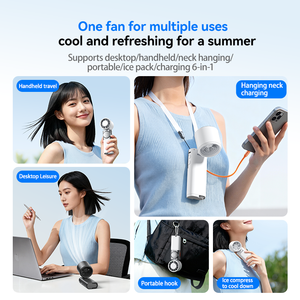 Ventilador de Mano Portátil Plegable USB de 3600mAh con Función de Banco de Energía y Paquete de Hielo, Ligero y Recargable para Uso en Exteriores y en el Automóvil - Product Image 2