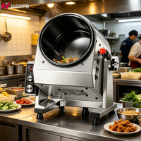 Máquina Automática para Saltear en Tambor, Wok Eléctrico de Gran Capacidad de 6.4L, Robot de Cocina para Pequeños Negocios, Fácil Operación, Ahorro de Tiempo