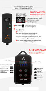Pompe à eau submersible sans balais DC 36V bleue 20000L/H, hauteur de refoulement 6M, 130W, corps <span class=keywords><strong>XXL</strong></span>, usage industriel intensif, haute tension, garantie 5 ans - Product Image 2