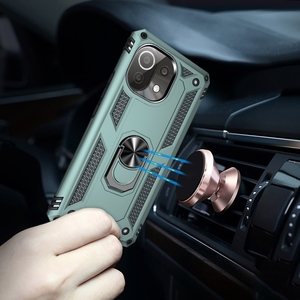 Coque de protection pour <span class=keywords><strong>Xiaomi</strong></span> 5G, étui de téléphone universel résistant aux chocs en TPU pour Mi 11 Lite, avec support rotatif à <span class=keywords><strong>360</strong></span> degrés, vente en gros - Product Image 2