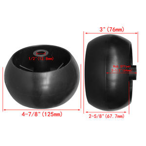 Roues de tondeuse à gazon en plastique noir, rouleaux de plateforme, paquet de 2, pour accessoires de tondeuse à gazon, 4008 - Product Image 4