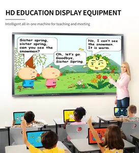 Tableau blanc d'affichage à cristaux liquides d'écran tactile de 65 pouces 4K HD pour le tableau blanc interactif de Smart Board mobile d'école