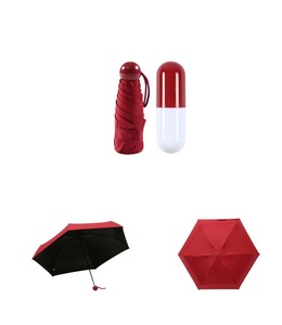 Vente en gros Mini parapluie personnalisé Capsule manuelle Protection UV Petit parapluie pliant Soleil et pluie - Product Image 3