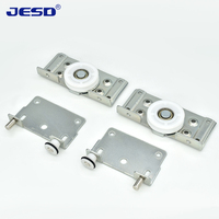 Meuble de qualité OEM en aluminium lisse à double rail ensemble de montage armoire porte coulissante rouleau armoire porte coulissante poulie roue