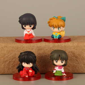 4 unids/set OPP BAG productos de animación <span class=keywords><strong>Inuyasha</strong></span> <span class=keywords><strong>Kagome</strong></span> figura Anime figurita Kawaii PVC Figuras De Anime estatua recoger modelo de juguete - Product Image 1