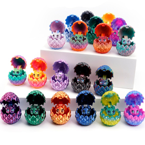 Set <span class=keywords><strong>di</strong></span> Uova <span class=keywords><strong>di</strong></span> Drago in Vetro Stampate in 3D, Decorazione per Stand, Regalo <span class=keywords><strong>di</strong></span> Maternità, Fantasy Sci-Fi - Product Image 3