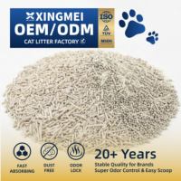 Litière pour chat hybride OEM ODM au tofu, bentonite et manioc, haute absorption, anti-odeur, 99,5 % sans poussière, biodégradable, facile à nettoyer