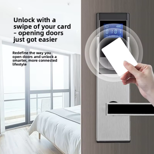Système de verrouillage intelligent par capteur WiFi pour hôtel Écran d'affichage LCD B & B Carte d'accès Bois Aluminium Acier Portes <span class=keywords><strong>Cloud</strong></span> Code électronique - Product Image 4