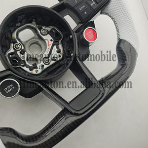 Accesorios Interiores para Automóviles Más Populares, Volante de Cuero con Fibra de Carbono y Botón de Encendido, Compatible con Audi R8 - Product Image 4