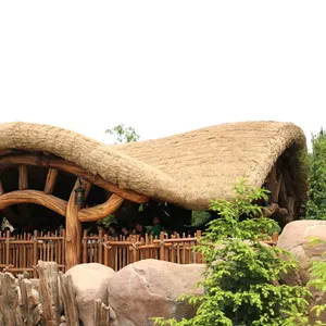 Écologique PVC PE plastique toit artificiel synthétique africain palmier tropical chaume toiture