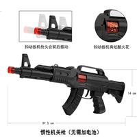 Jouets éducatifs amusants pour enfants bon marché Grande arme-mitraillette manuelle en plastique à inertie Sniper jouet avec pistolet sonore