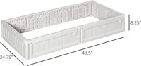 Boîte de jardinière de jardin surélevée en plastique HDPE de haute qualité pour fleurs et plantes