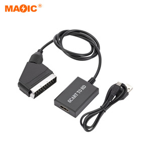 Convertisseur SCART <span class=keywords><strong>vers</strong></span> <span class=keywords><strong>HDMI</strong></span> 720P 1080P, adaptateur de conversion vidéo et audio pour HDTV - Product Image 1