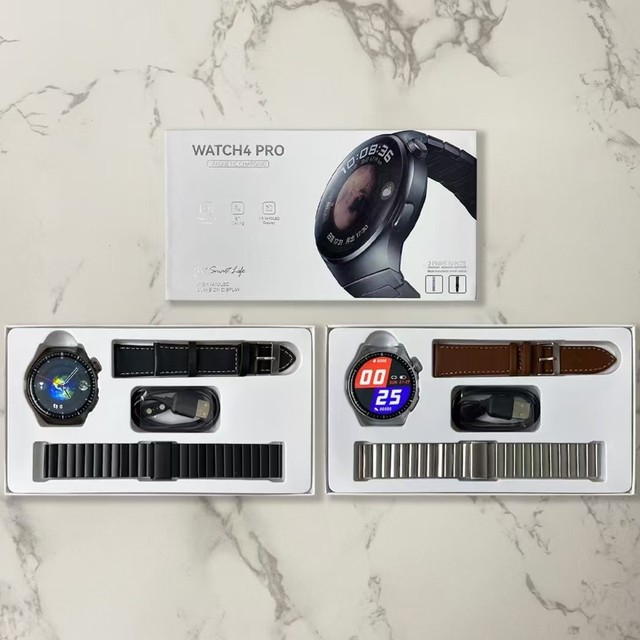 Hot Watch4 Pro Smartwatch 1.5 Inch 7 Straps Round Watch4pro Watch 4 Pro Smart Watch