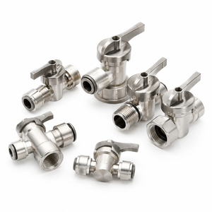 Vanne à boisseau sphérique droite en ligne SUS 316L sur mesure, raccord rapide 1/4" 3/8" pour filtre à eau RO, pièces et raccords de <span class=keywords><strong>purificateur</strong></span> - Product Image 3