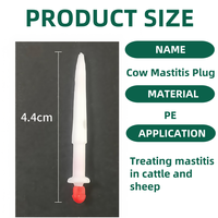 Aiguille de Traitement de la Mastite pour Bovins et Ovins, Bouchon de Tétine, Aiguille Vétérinaire PE Jetable de Sécurité