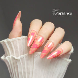 เล็บ<span class=keywords><strong>ปลอม</strong></span>ลายกรา<span class=keywords><strong>ฟิ</strong></span>กสไตล์ญี่ปุ่นสำหรับผู้หญิงเล็บ<span class=keywords><strong>ปลอม</strong></span>ลายดอกไม้สีชมพูสวยสง่าดีไซน์ตามต้องการ - Product Image 4