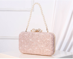 2024 nuevo bolso de noche con vestido bolso estilo elegante moda encaje embrague teléfono - Product Image 6
