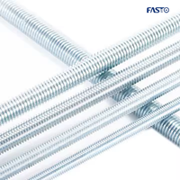 Barres filetées en acier galvanisé M8 M10 M12 de fabrication chinoise, norme DIN 975 Classe 4 pour la construction