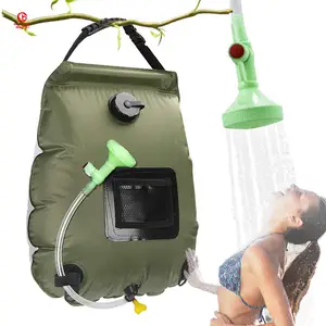 Outdoor Camping Shower Bathing Bag Portable Heating Shower Bags Foldable 20L Water Storage Bags