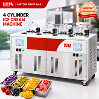 Nsf Ce Goedgekeurde Gelato Machine 4 Smaken Ijs Karnmachines Hoge Kwaliteit Top Churn Ijs Maker Ijs Churner
