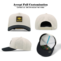 Casquettes de golf bicolores avec logo personnalisé, casquettes de sport, casquette de golf performante, casquette de baseball à 5 panneaux, casquette de golf imperméable avec patch en PVC