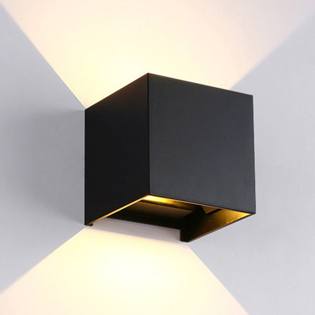 Art Modern Deco Square Wall Sconce Hotel Adjustable up and Down Outdoor Wall Light LED Applique Murale Luminairs Led Wall Lamp