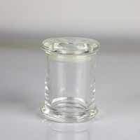 Chine vente en gros transparent fond rond simple bougie tasse bougie transparente vide bocal en verre emballage de luxe unique avec couvercle