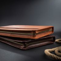 Durable Full Grain Executive Zippered Holder Organizador de cuero Pocket Agenda/Portafolio A4 Carpeta de archivos para documentos de cuero