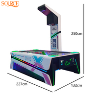 Table de hockey sur air interactive SOURE avec écran LED et tableau de scores, machine d'arcade sportive à monnayeur pour centre commercial et zone de jeux
